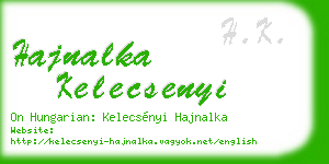 hajnalka kelecsenyi business card